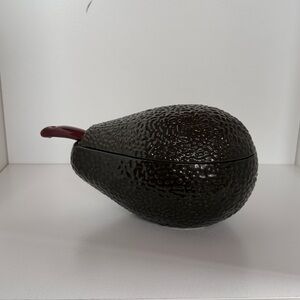 Avocado Dish with Lid and Spoon - Guacamole Bowl - Dip Dish - Anthro Party -